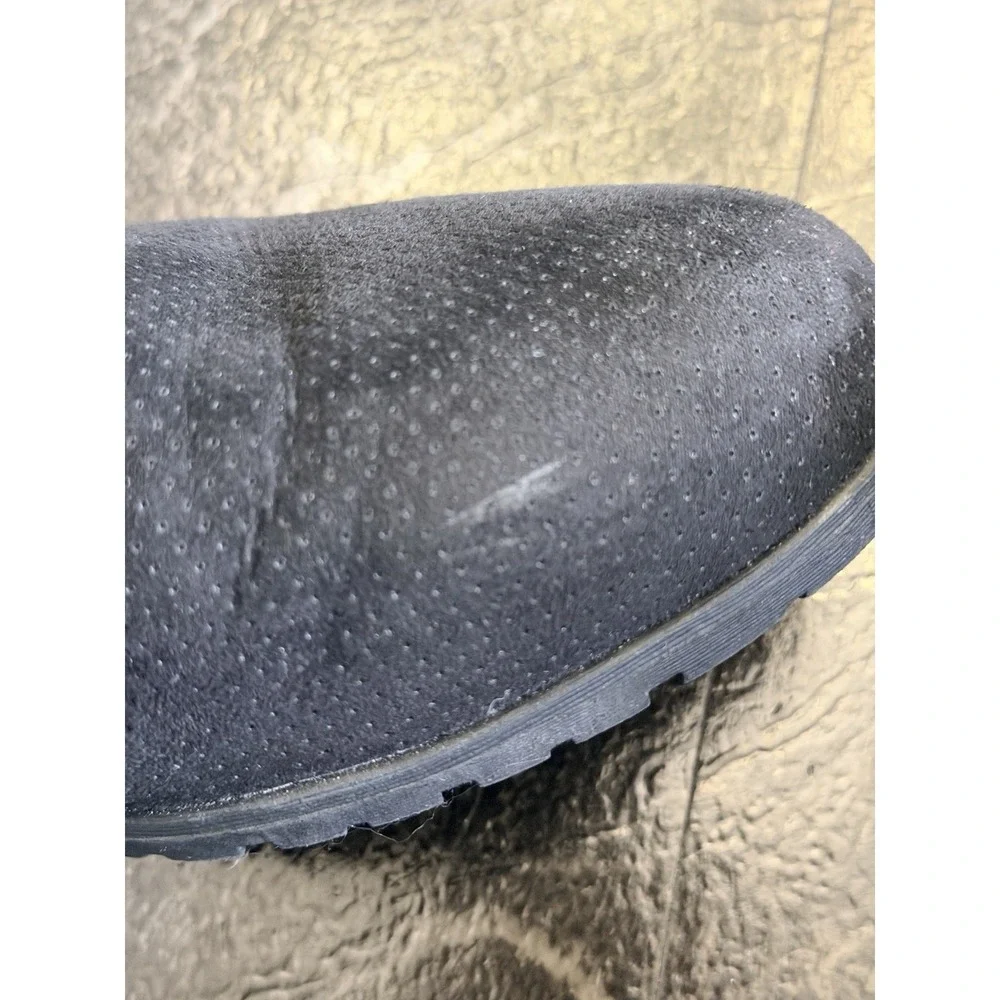 Dr Scholl's Black Women's Slip On Ankle Booties Faux Suede Leather Size 9.5